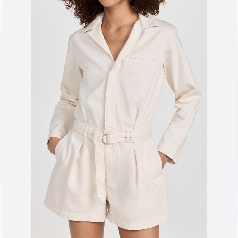 NEW NWT rag & bone Pleated Denim Long-Sleeve Romper